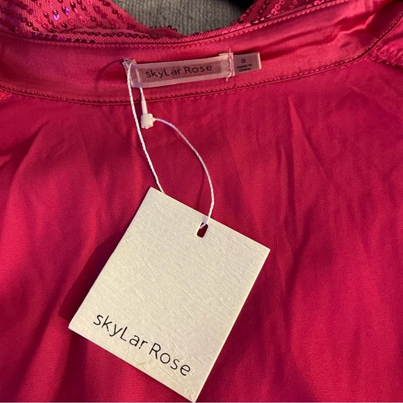 Pink Sequin Button Up Dress - Picture 3 of 3